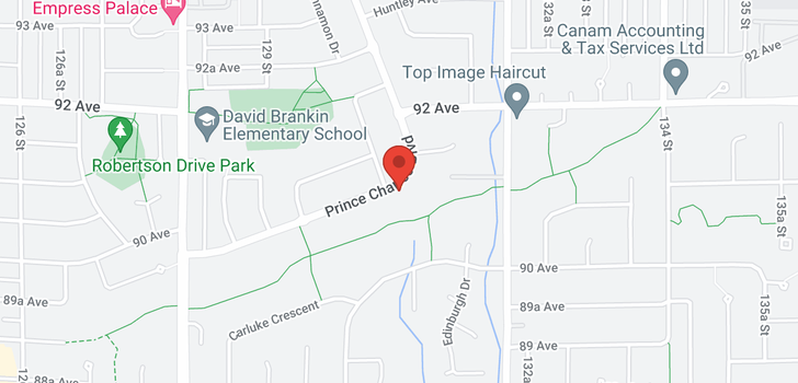 map of 9118 PRINCE CHARLES BOULEVARD